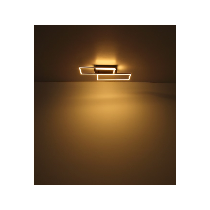 Globo - Plafoniera LED LED/40W/230V 62x27 cm cromo opaco/nero
