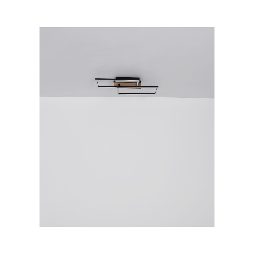 Globo - Plafoniera LED LED/40W/230V 62x27 cm cromo opaco/nero
