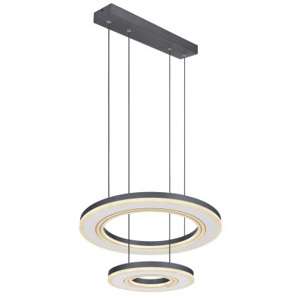 Globo - Lampadario a sospensione con filo LED dimmerabile LED/50W/230V 2700-6000K diametro 50 cm nero + telecomando