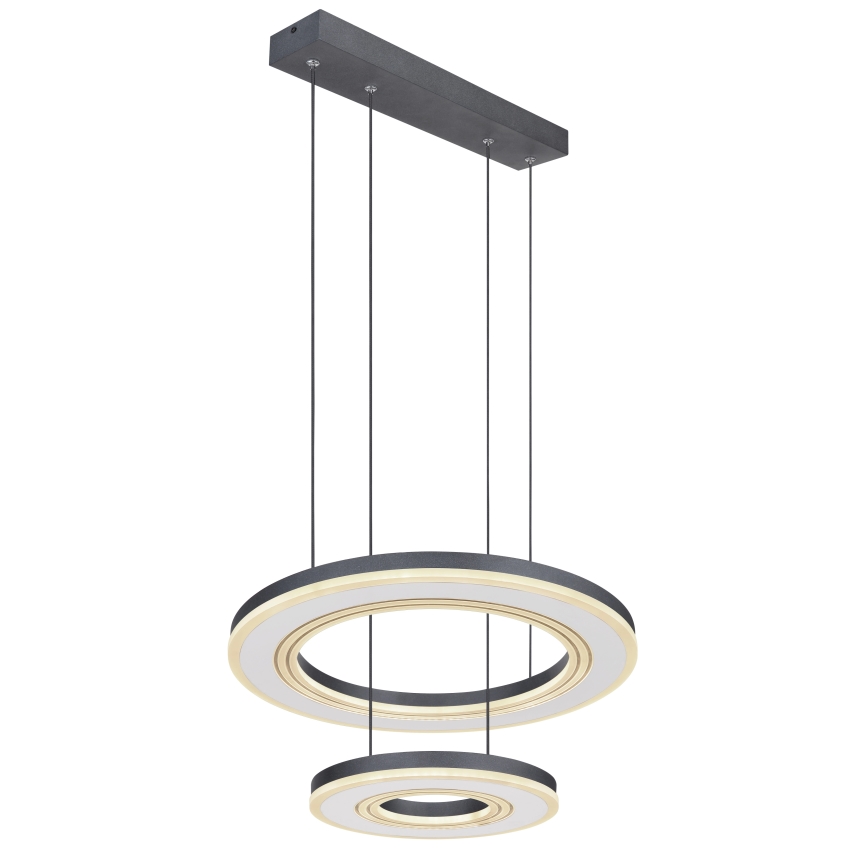 Globo - Lampadario a sospensione con filo LED dimmerabile LED/50W/230V 2700-6000K diametro 50 cm nero + telecomando