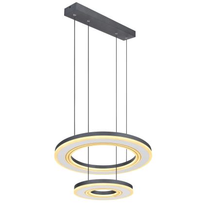 Globo - Lampadario a sospensione con filo LED dimmerabile LED/50W/230V 2700-6000K diametro 50 cm nero + telecomando