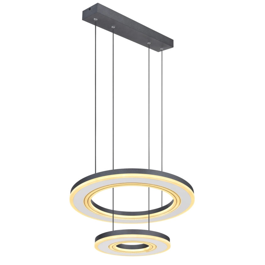 Globo - Lampadario a sospensione con filo LED dimmerabile LED/50W/230V 2700-6000K diametro 50 cm nero + telecomando