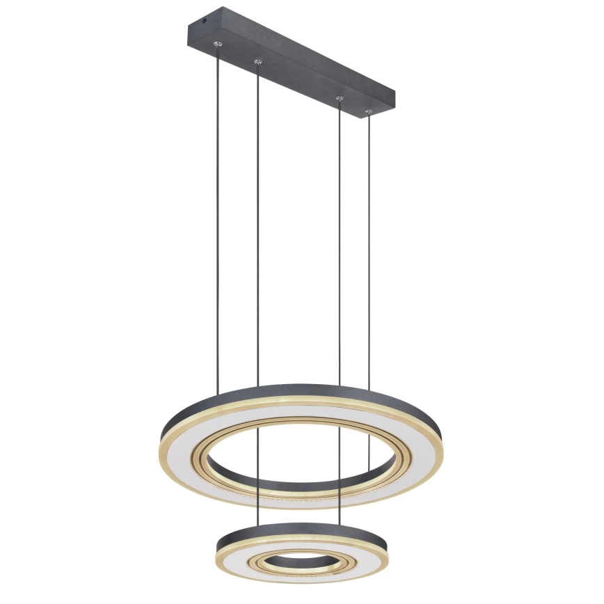 Globo - Lampadario a sospensione con filo LED dimmerabile LED/50W/230V 2700-6000K diametro 50 cm nero + telecomando
