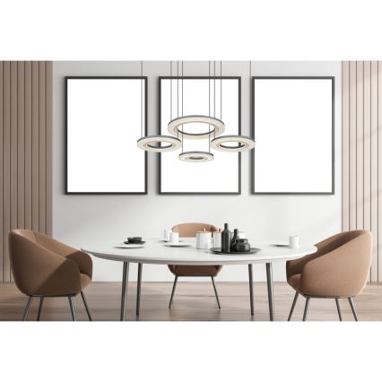Globo - Lampadario a sospensione con filo LED dimmerabile LED/80W/230V 2700-6000K nero + telecomando