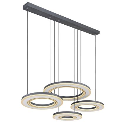 Globo - Lampadario a sospensione con filo LED dimmerabile LED/80W/230V 2700-6000K nero + telecomando