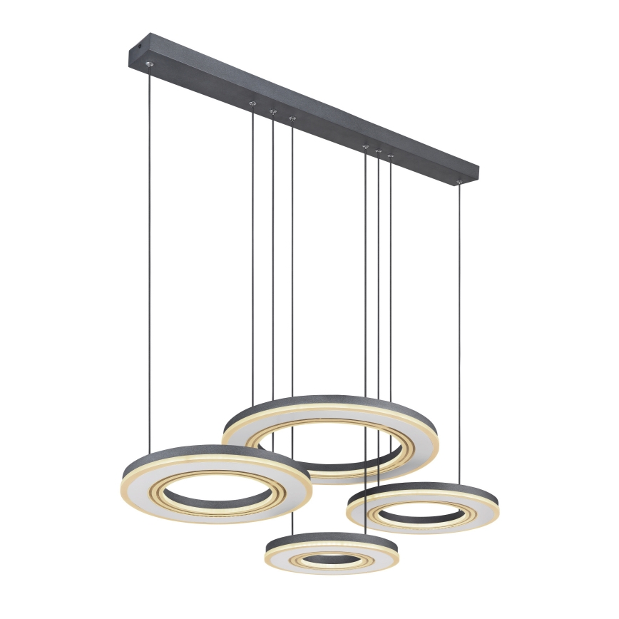Globo - Lampadario a sospensione con filo LED dimmerabile LED/80W/230V 2700-6000K nero + telecomando