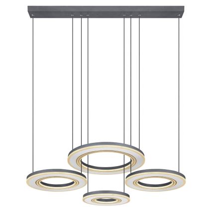 Globo - Lampadario a sospensione con filo LED dimmerabile LED/80W/230V 2700-6000K nero + telecomando