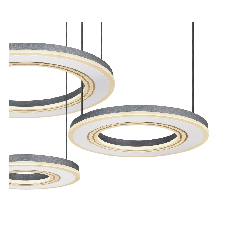 Globo - Lampadario a sospensione con filo LED dimmerabile LED/80W/230V 2700-6000K nero + telecomando