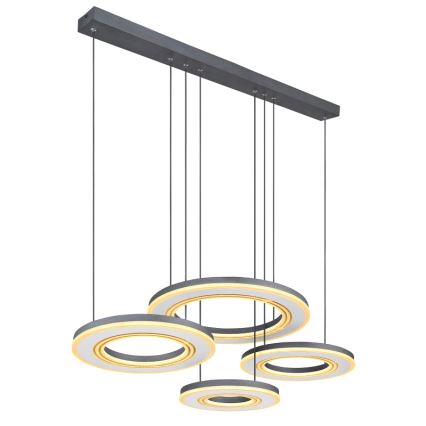 Globo - Lampadario a sospensione con filo LED dimmerabile LED/80W/230V 2700-6000K nero + telecomando