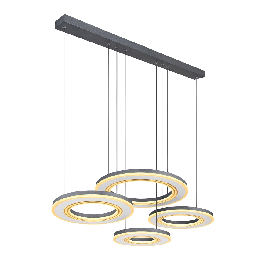 Globo - Lampadario a sospensione con filo LED dimmerabile LED/80W/230V 2700-6000K nero + telecomando