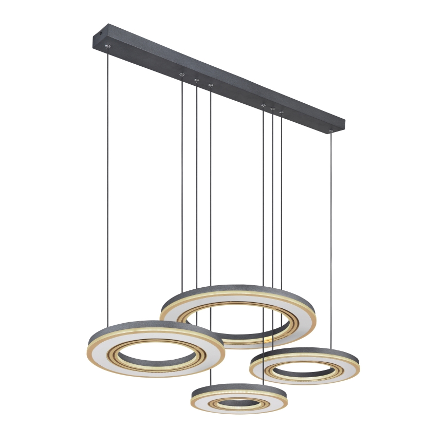 Globo - Lampadario a sospensione con filo LED dimmerabile LED/80W/230V 2700-6000K nero + telecomando