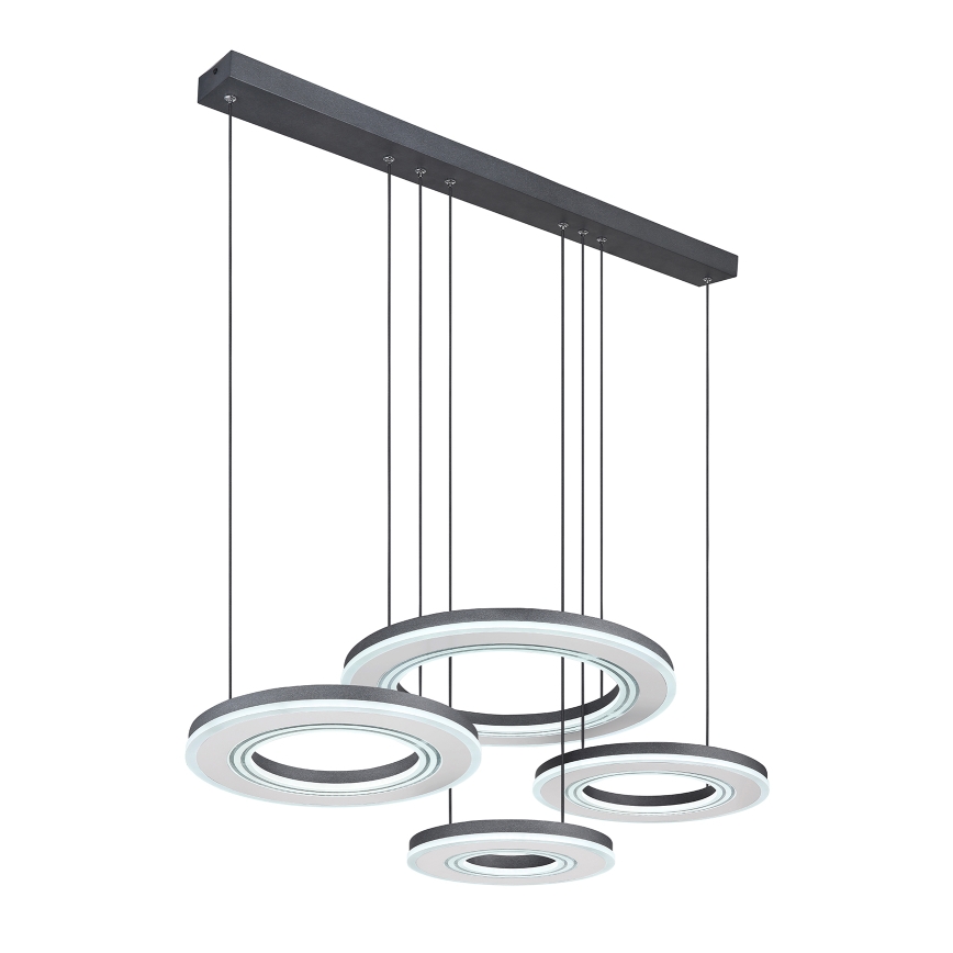 Globo - Lampadario a sospensione con filo LED dimmerabile LED/80W/230V 2700-6000K nero + telecomando