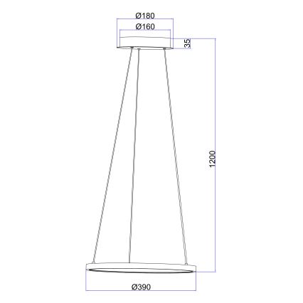 Globo - Lampadario LED a sospensione con filo LED/19W/230V