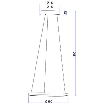 Globo - Lampadario LED a sospensione con filo LED/19W/230V