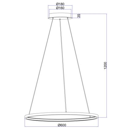 Globo - Lampadario LED su filo LED/29W/230V