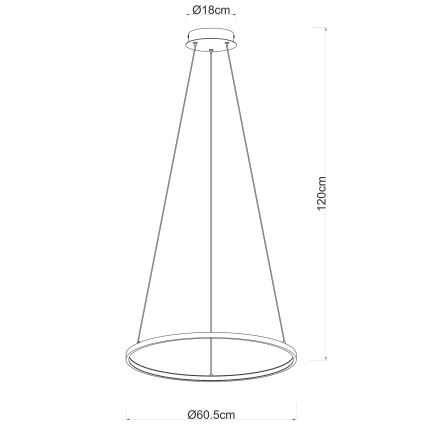 Globo - Lampadario LED a sospensione con filo LED/29W/230V marrone