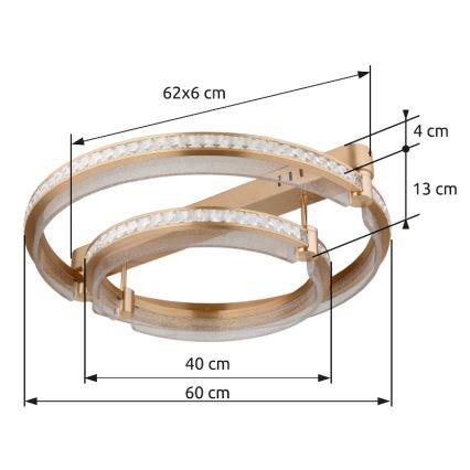 Globo - Lampada da soffitto dimmerabile LED/78W/230V 2700K-6000K con telecomando