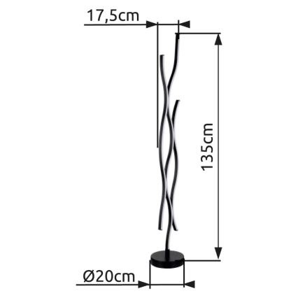 Globo - Lampada LED da terra LED/28W/230V 3000K nero