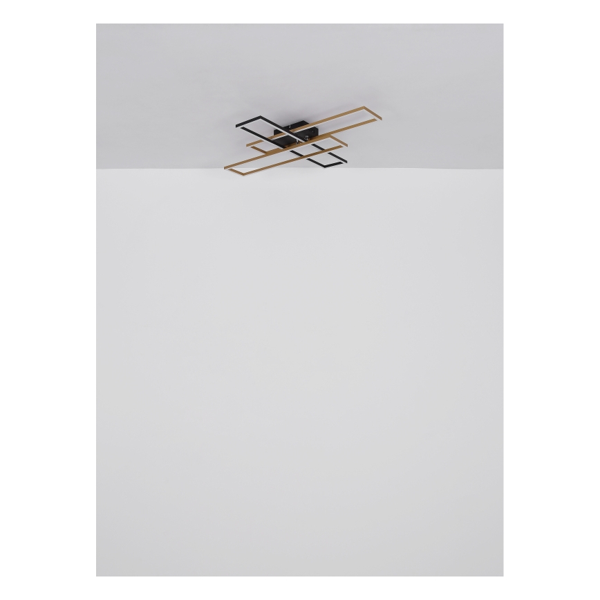 Globo - Plafoniera LED LED/30W/230V 3000K 60x80 cm nero/oro