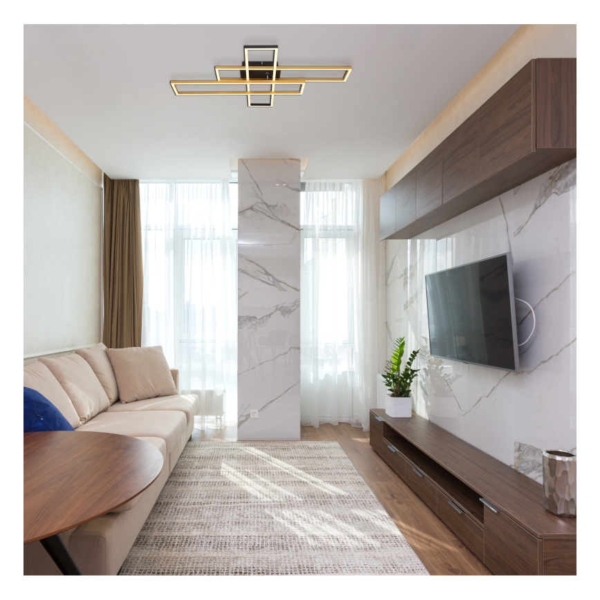 Globo - Plafoniera LED LED/40W/230V 3000K 60x80 cm nero/oro