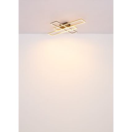 Globo - Plafoniera LED LED/40W/230V 3000K 60x80 cm nero/oro