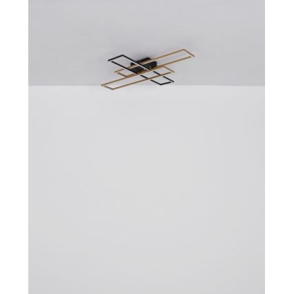 Globo - Plafoniera LED LED/40W/230V 3000K 60x80 cm nero/oro