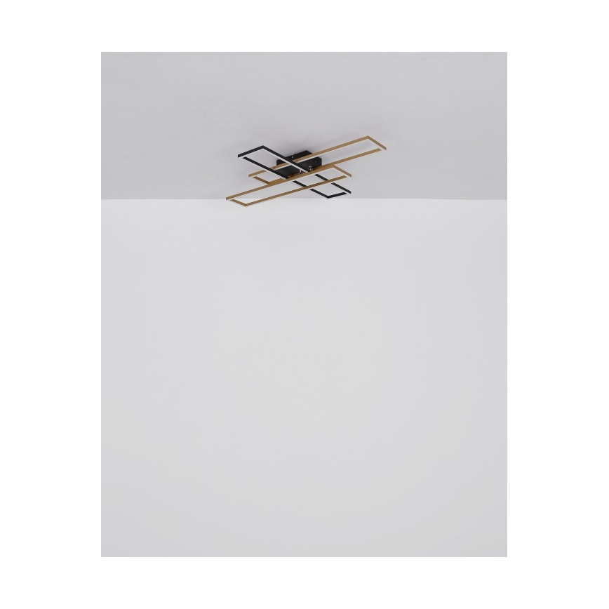 Globo - Plafoniera LED LED/40W/230V 3000K 60x80 cm nero/oro