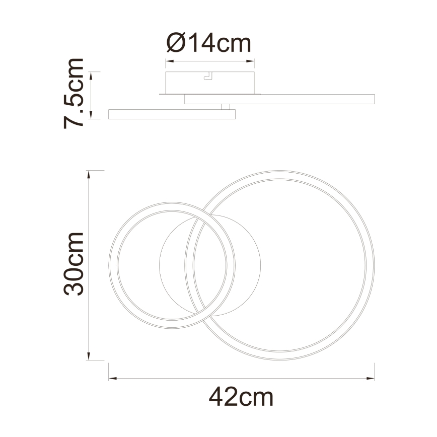 Globo - Lampadario LED da superficie LED/18W/230V