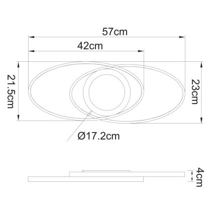 Globo - Plafoniera LED LED/24W/230V