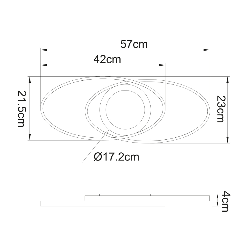 Globo - Plafoniera LED LED/24W/230V