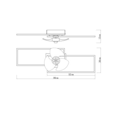 Globo - LED Plafoniera dimmerabile con ventilatore LED/38W/230V 3000-6500K + telecomando