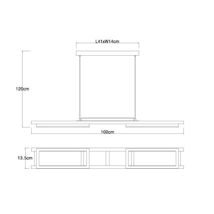 Globo - Lampadario LED a sospensione con filo LED/30W/230V