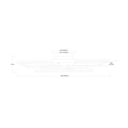 Globo - Plafoniera LED 24W/230V 3000K 20x80 cm