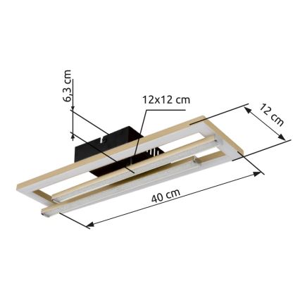 Globo - Plafoniera LED LED/24W/230V 4000K oro