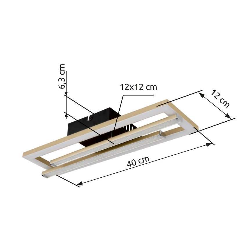 Globo - Plafoniera LED LED/24W/230V 4000K oro
