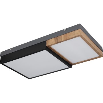 Globo 67286-30 - Plafoniera LED GUNDI LED/30W/230V 35x65 cm marrone/nero