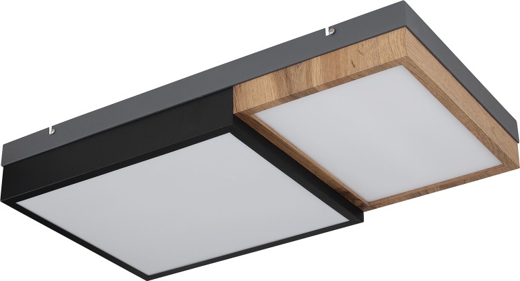 Globo 67286-30 - Plafoniera LED GUNDI LED/30W/230V 35x65 cm marrone/nero