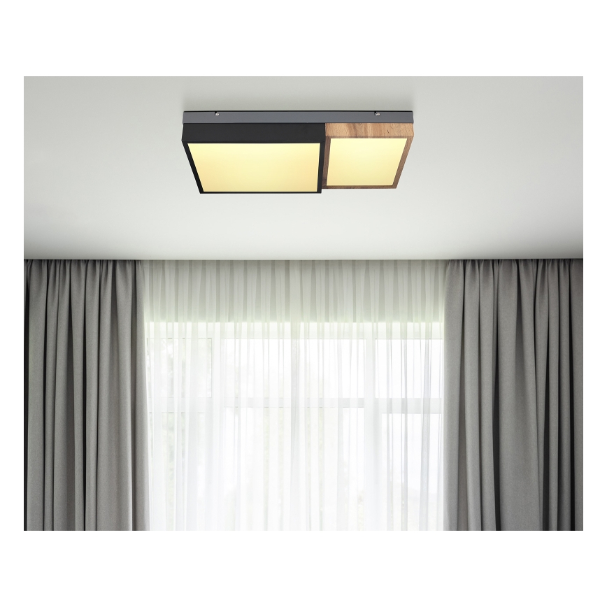 Globo 67286-30 - Plafoniera LED GUNDI LED/30W/230V 35x65 cm marrone/nero