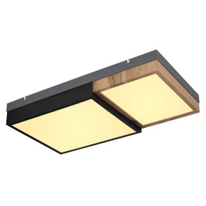 Globo 67286-30 - Plafoniera LED GUNDI LED/30W/230V 35x65 cm marrone/nero
