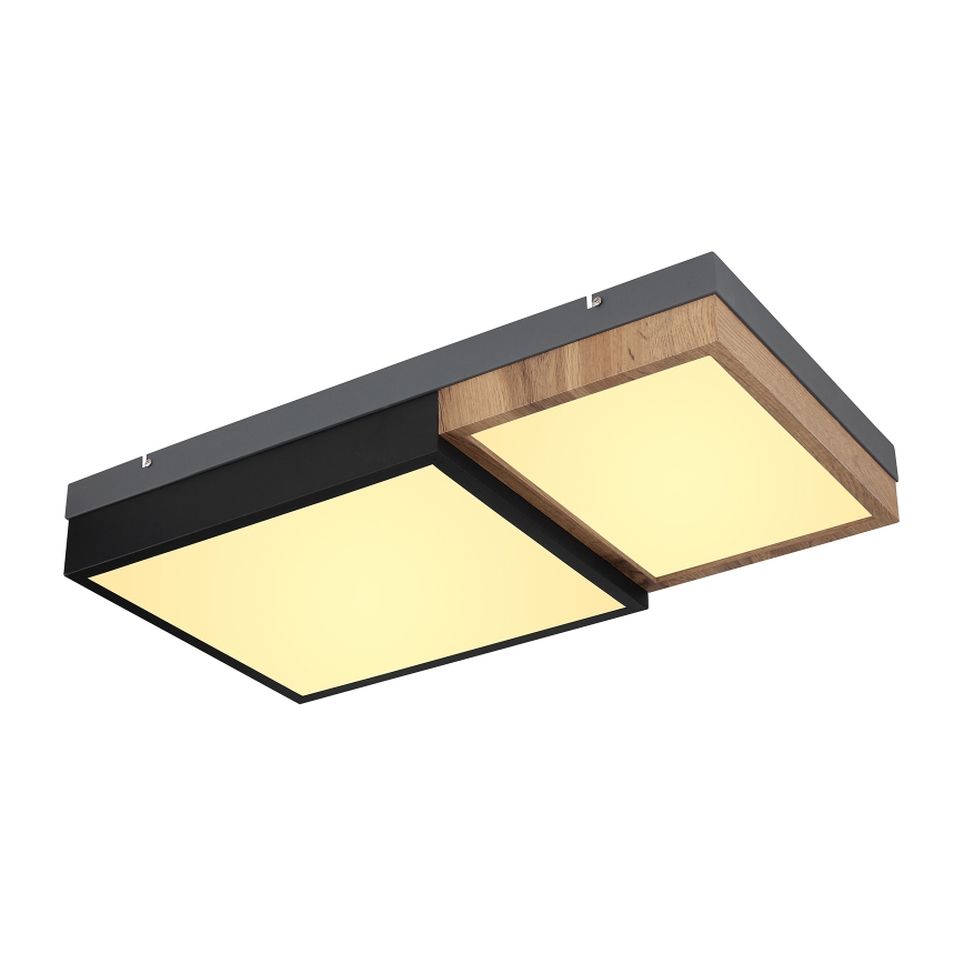 Globo 67286-30 - Plafoniera LED GUNDI LED/30W/230V 35x65 cm marrone/nero