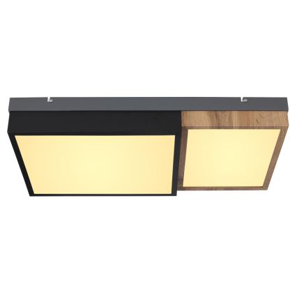 Globo 67286-30 - Plafoniera LED GUNDI LED/30W/230V 35x65 cm marrone/nero