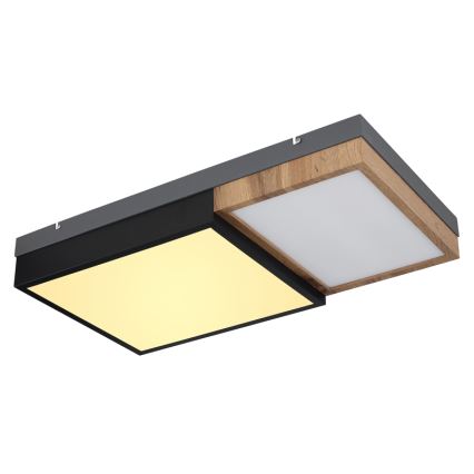Globo 67286-30 - Plafoniera LED GUNDI LED/30W/230V 35x65 cm marrone/nero