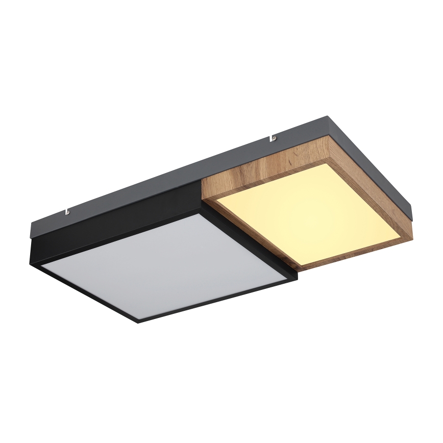 Globo 67286-30 - Plafoniera LED GUNDI LED/30W/230V 35x65 cm marrone/nero
