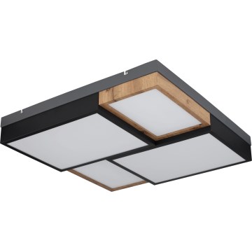 Globo 67286-50 - Plafoniera LED GUNDI LED/50W/230V 60x60 cm marrone/nero