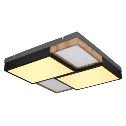Globo 67286-50 - Plafoniera LED GUNDI LED/50W/230V 60x60 cm marrone/nero