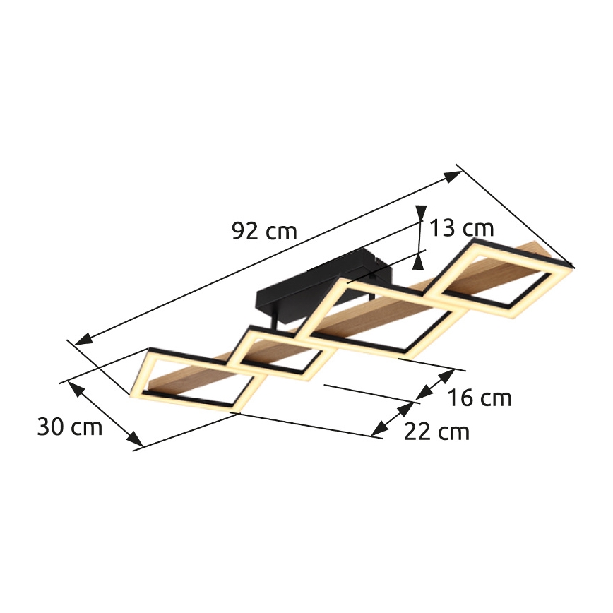 Globo - Plafoniera LED LED/35W/230V 3000K marrone