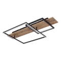 Globo 67289D1 - Plafoniera LED VANNI LED/24W/230V 40x75 cm marrone/nero