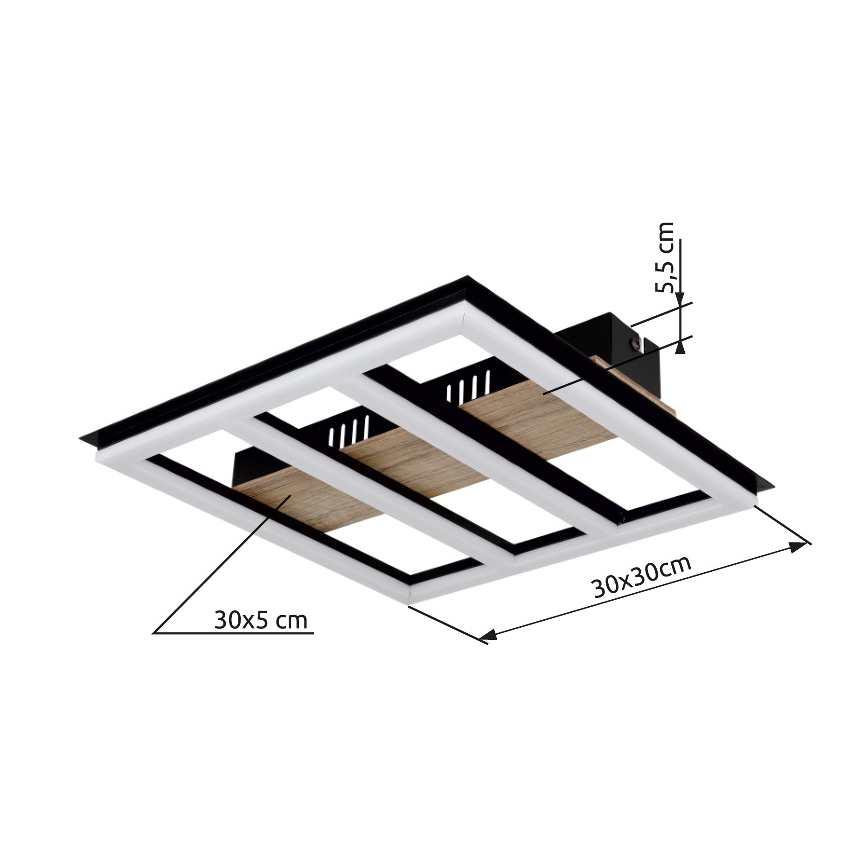 Globo - Plafoniera LED LED/18W/230V 3000K 30x30 cm