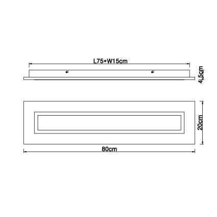 Globo - Plafoniera LED LED/24W/230V