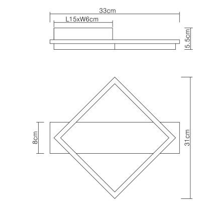 Globo - Plafoniera LED LED/12W/230V